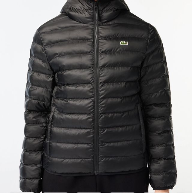 Anorak con Relleno Lacoste, M/L, Negro, A estrenar