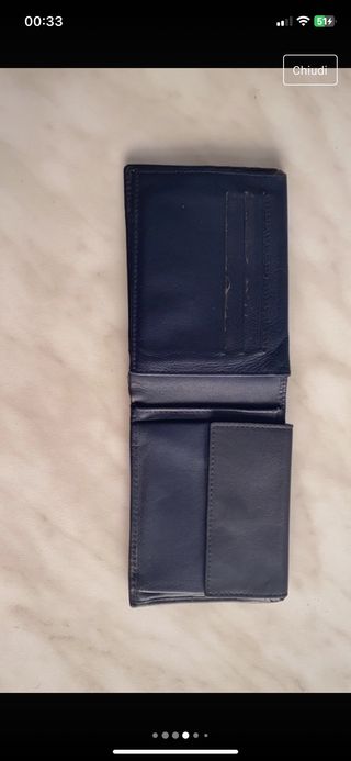 Portafoglio uomo blu Piquadro, vera pelle