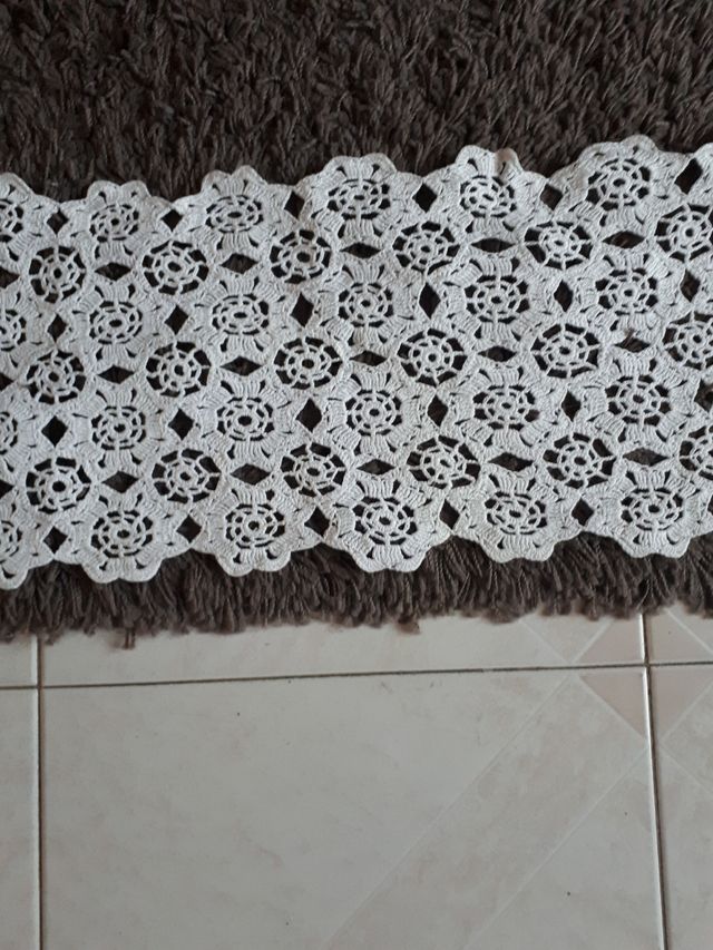 Centro tavola vintage fatto a mano 65x25