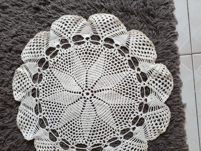 Centro tavola vintage fatto a mano diametro 39