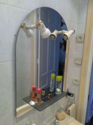 Espejo de baño con dos luces