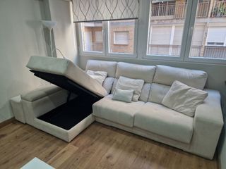 Chaise longue color crema