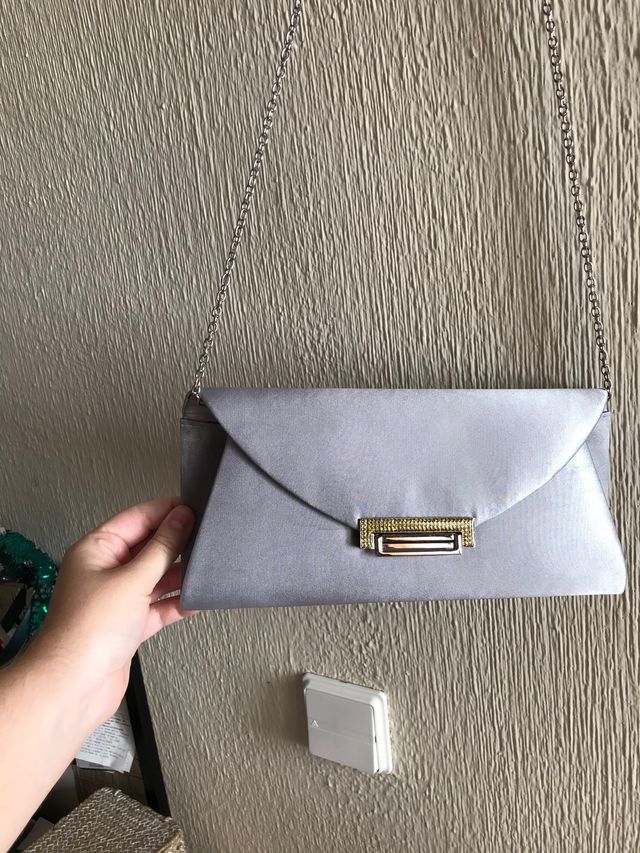 bolso plateado