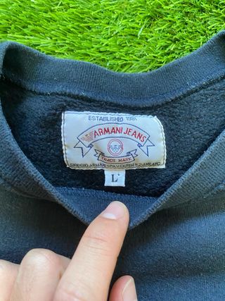 Sudadera Bordada Armani Jeans Azul Marino