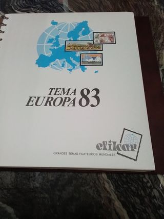 Sellos tema Europa con albunes sin usar