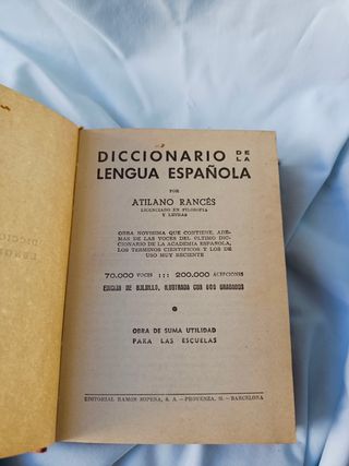 Diccionario español vintage