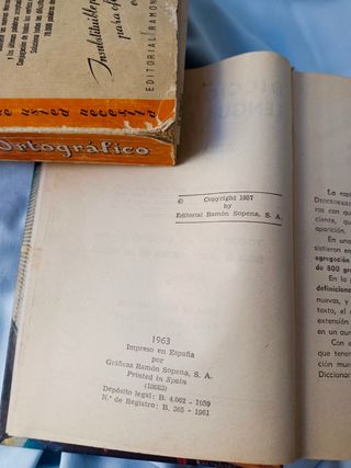 Diccionario español vintage