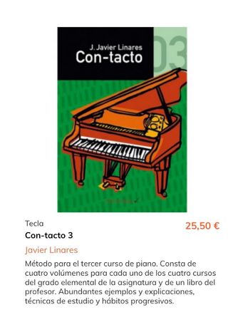 Libro con-tacto 3, Método tercer curso de piano