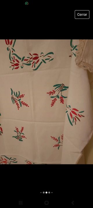 MANTEL VINTAGE PINTADO A MANO
