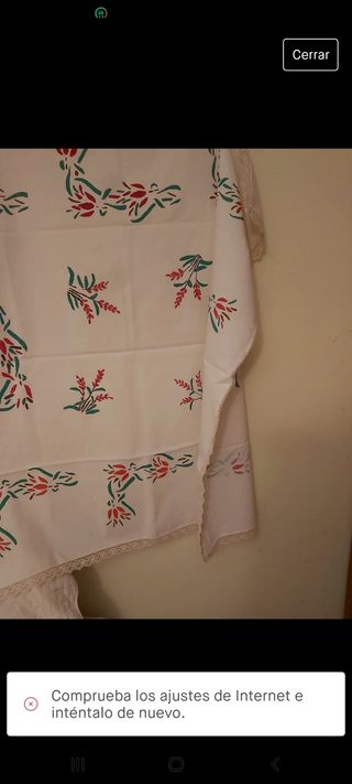 MANTEL VINTAGE PINTADO A MANO