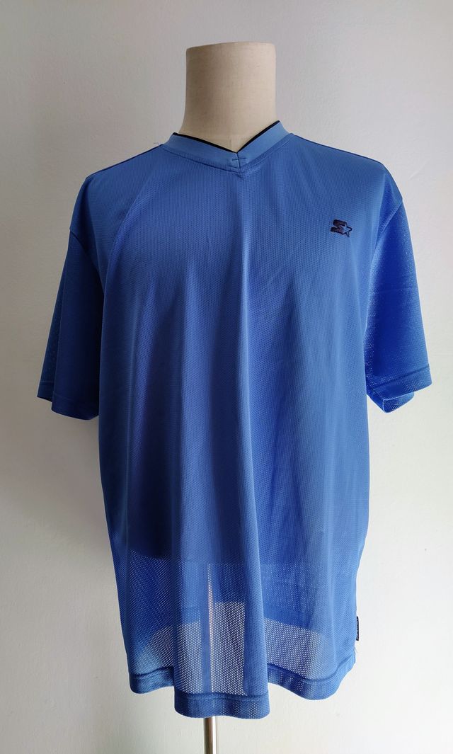 Camiseta entrenamiento rejilla Starter azul