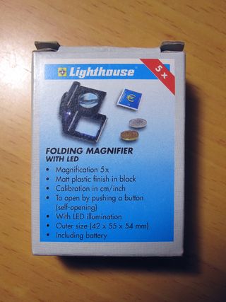 Hewlett Packard: Cuentahilos plegable 5X con luz.