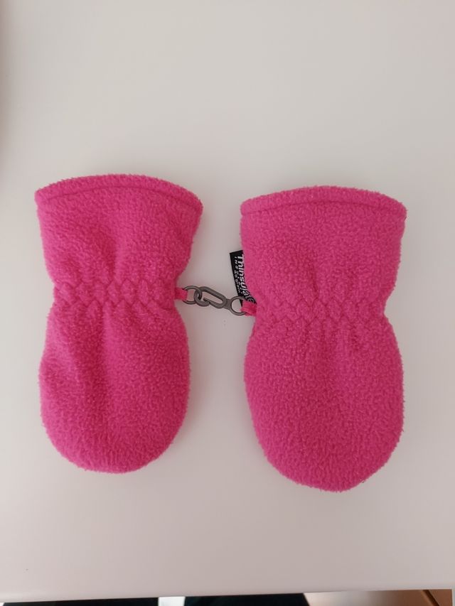 Muffole della Lego, guanti rosa