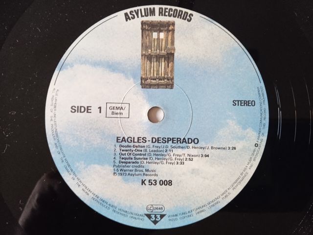 Vinilo de Eagles "Desperado", Edición Francia