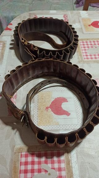 Canana cartuchera de cuero