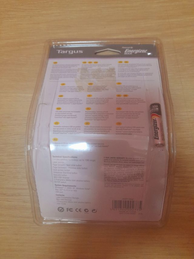 Targus presentador láser, control remoto