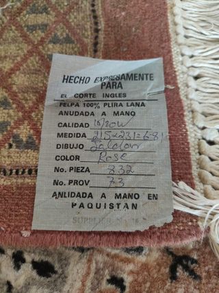 Alfombra de lana (hecha a mano)