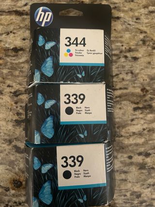 Tinta hp 339 y 334 (3 cartuchos en total)