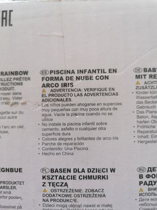 Piscina bebe arco iris