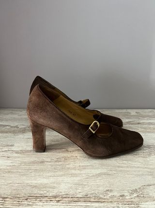 zapato vintage ante marca El Corte Ingles t 38