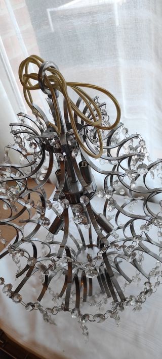 LAMPARA LAGRIMAS DE CRISTAL ITALIANAS.