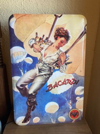 Cartel metálico Bacardi