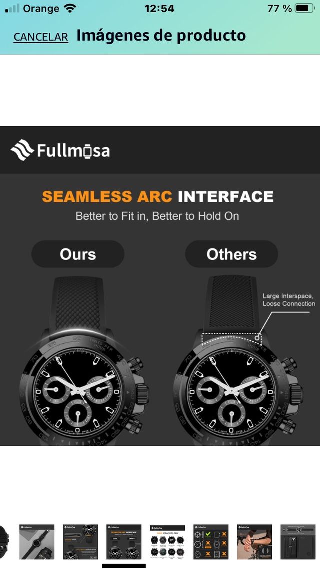 correa goma curvada a estrenar 