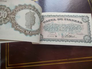 29 billetes correlativos. Papel Fianzas 100 ptas