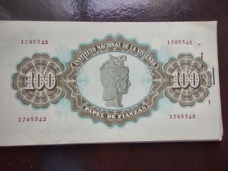 29 billetes correlativos. Papel Fianzas 100 ptas