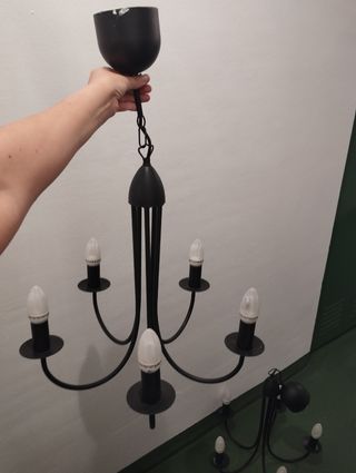 Lampara grande Araña con velas