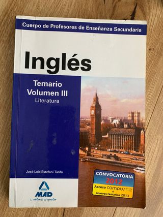 Temario Inglés Oposiciones Secundaria