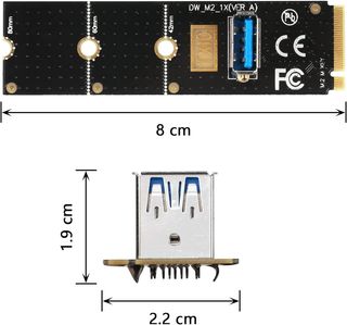 “Adaptador CERRXIAN NGFF M.2 a USB3.0 PCIE”