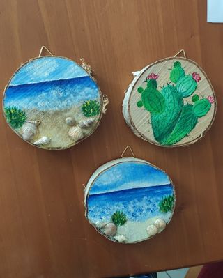 La spiaggia incontra il mare Quadri di betulla