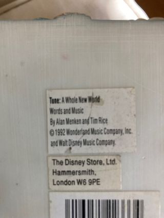 Carillon Disney JASMINE 1992 edizione limitata