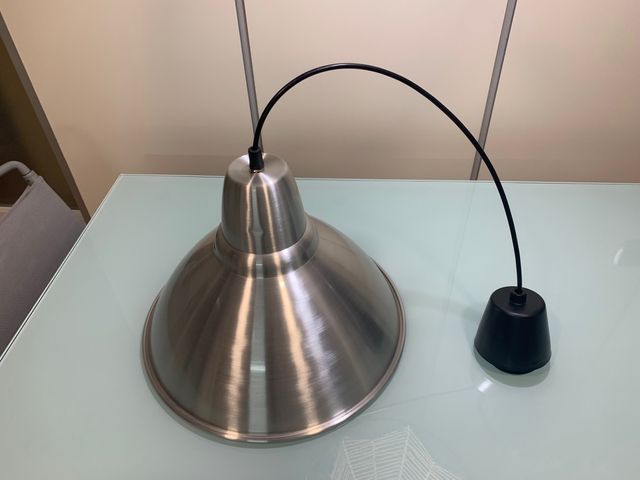 LAMPARA DE TECHO efecto “acero inoxidable”