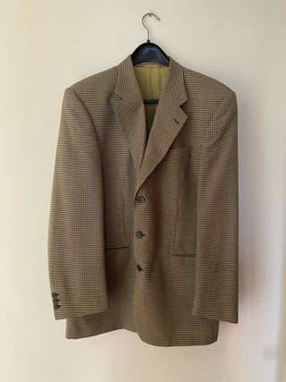 Chaqueta americana beige de cuadros affinity