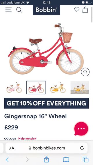 bicicleta Bobbin 16" UK