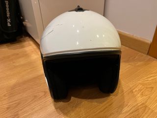 Casco moto blanco integral talla M