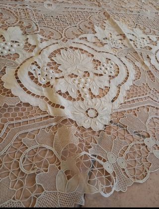 Coperta Antica puro Lino Burano Veneziano