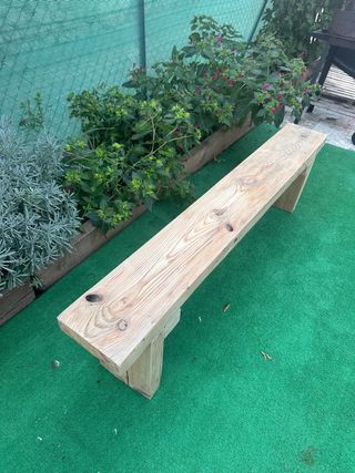 banco madera pie de cama