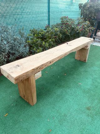 banco madera pie de cama