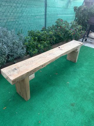banco madera pie de cama