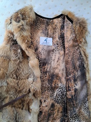 Chaleco de piel de zorro, talla 44