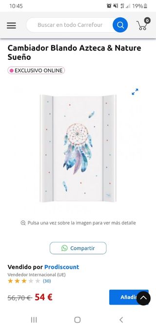 Cambiador colchoneta bebé