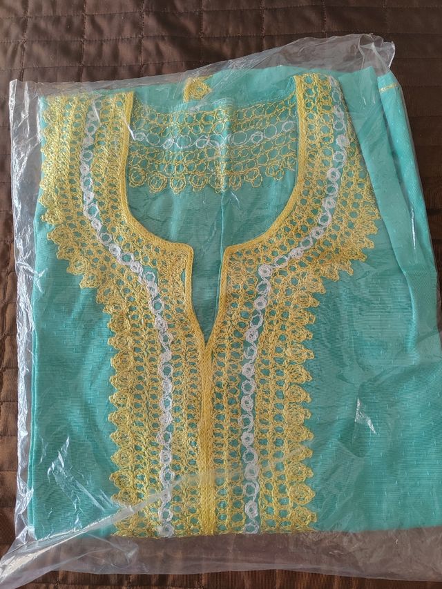 3 chilabas pedrería T 40/42 manga corta