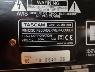 TASCAM minidisc  MD 301 profesional.