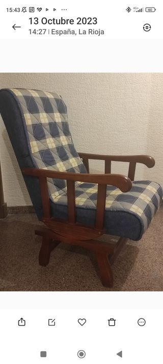 BALANCÍN MADERA COLOR AZUL 🛋️