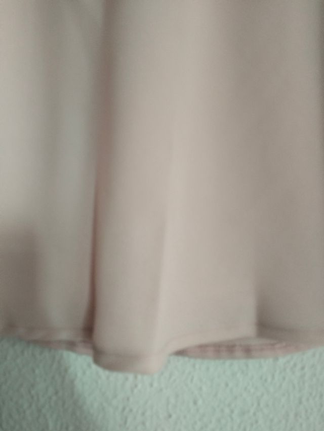 Minifalda gasa rosa palo, talla 36