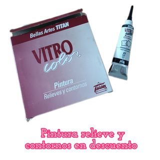 Pintura vitro titán contorno y relieves
