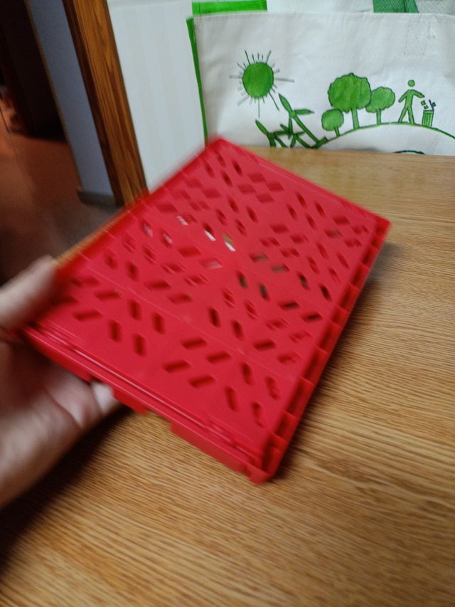 Cesta caja roja organizador